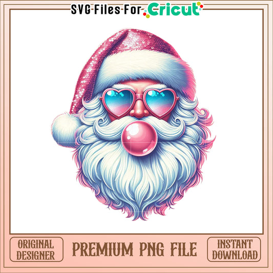 Pink Santa PNG Trendy Christmas Clipart
