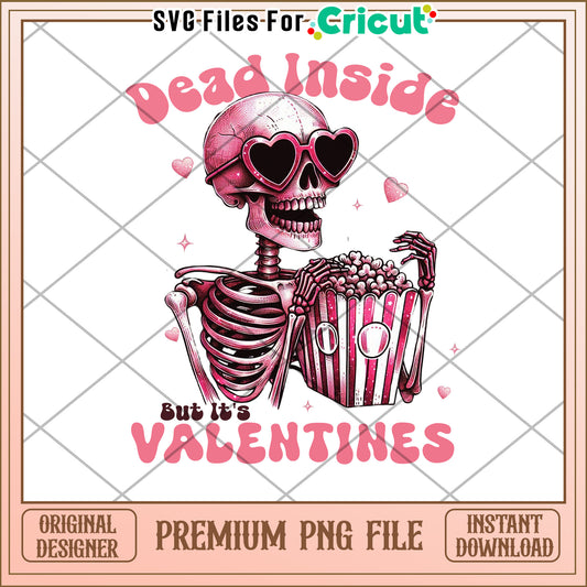 Pink Skull Valentines Day PNG