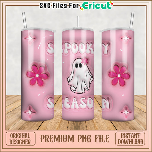 Pink Spooky Season Tumbler PNG