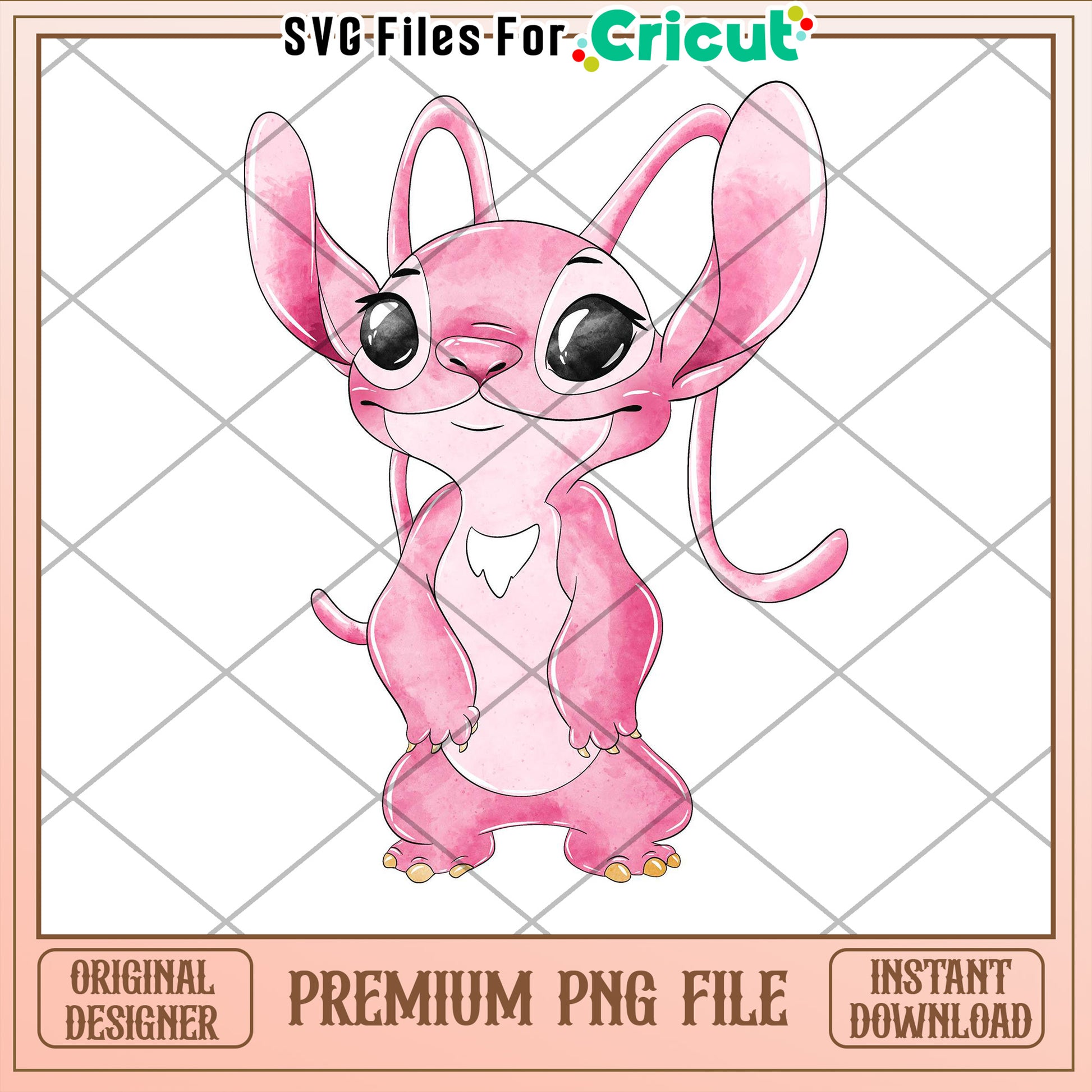 Pink Stitch PNG Cricut File Instant Download
