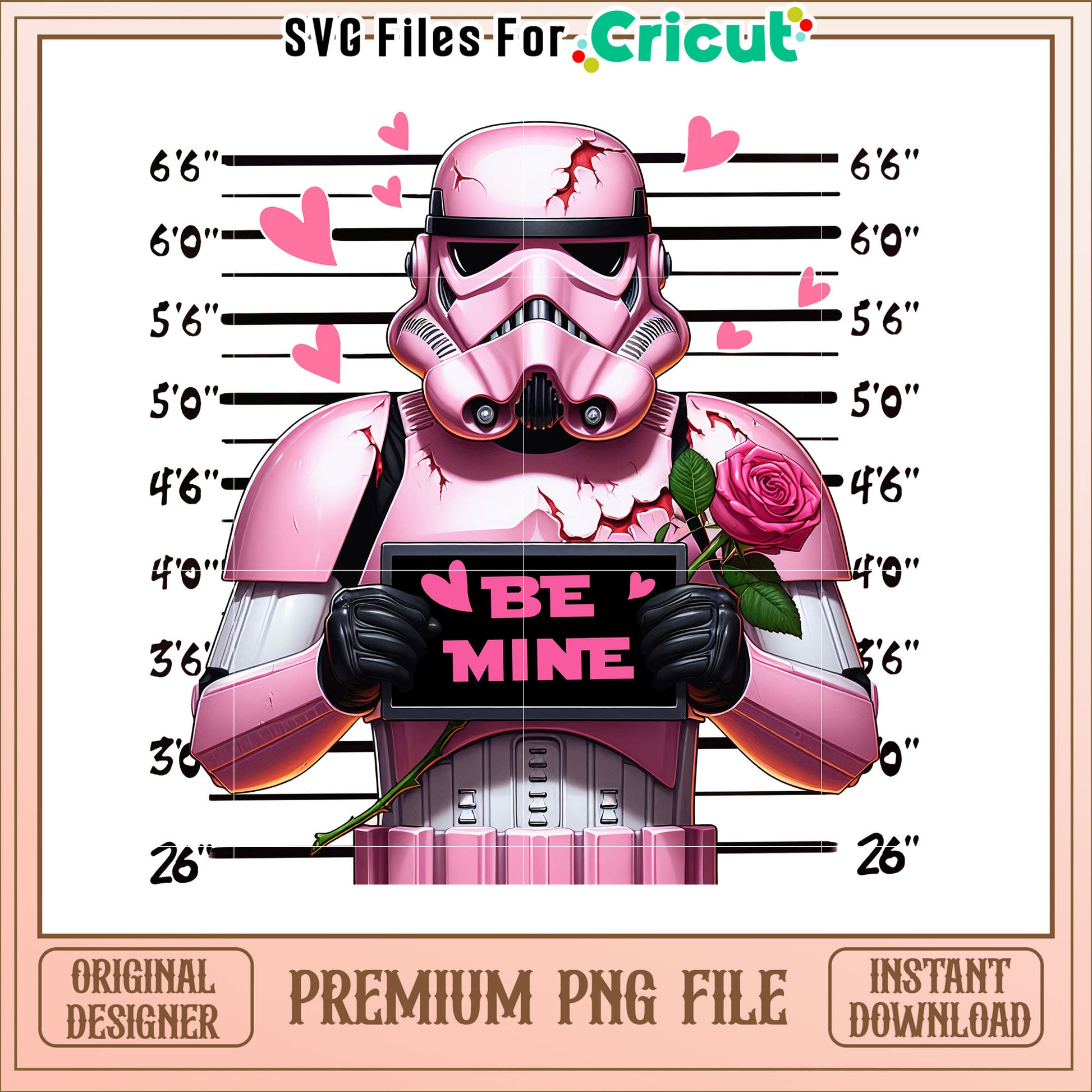 Pink Stormtrooper Valentine PNG