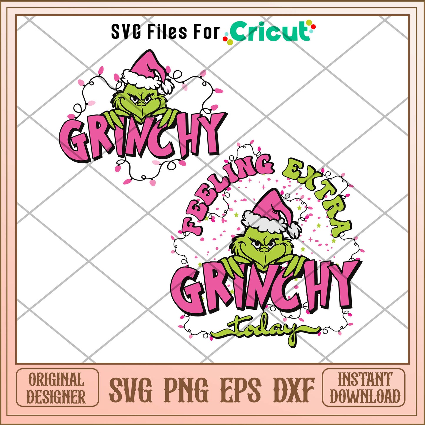 Pink Grinchmas Feeling Extra Grinchy Today SVG, grinchy svg