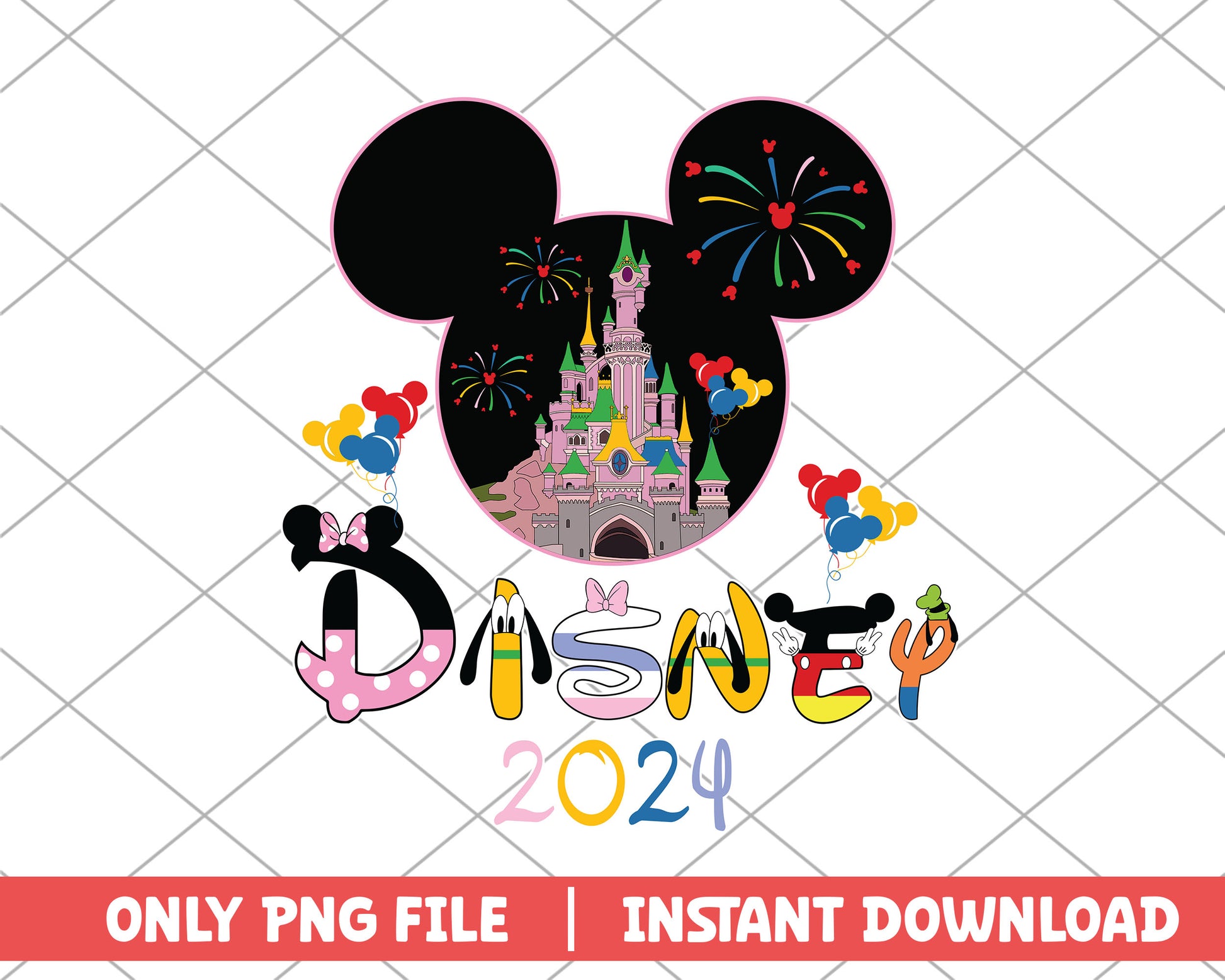 Pink castle mickey disney png