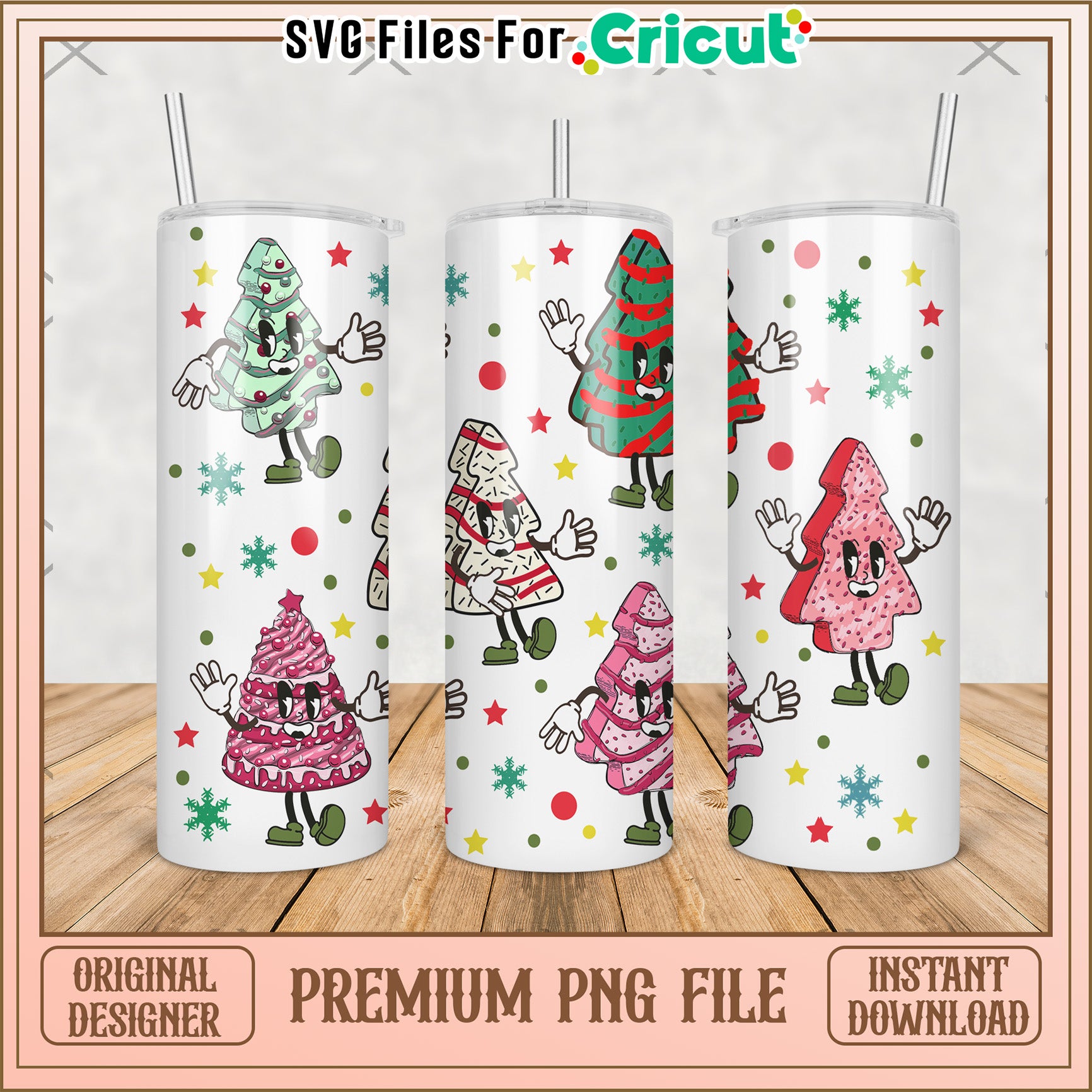 Pink christmas tree tumbler png, christmas design png, funny santa claus png