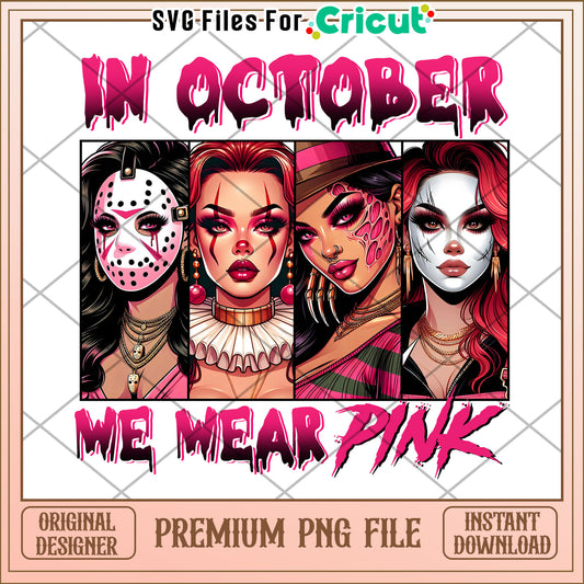 Pink girls killers png, halloween jokes​ png, halloween drawings​ png