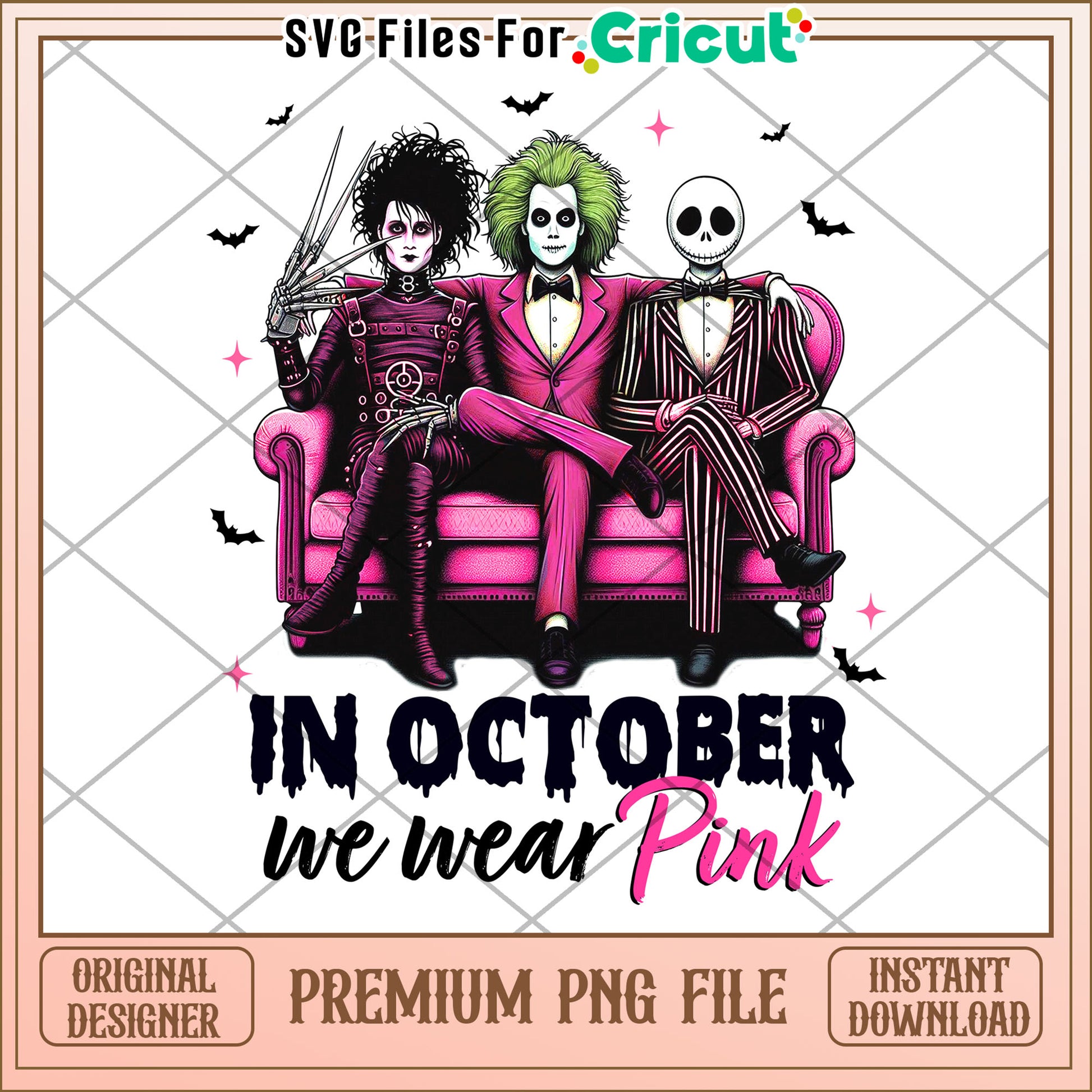 Pink jack skellington png, halloween jokes​ png, halloween drawings​ png