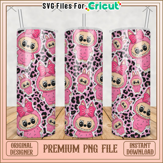 Pink labubu tumbler png, labubu clothes​ png, labubu clothes​​ png