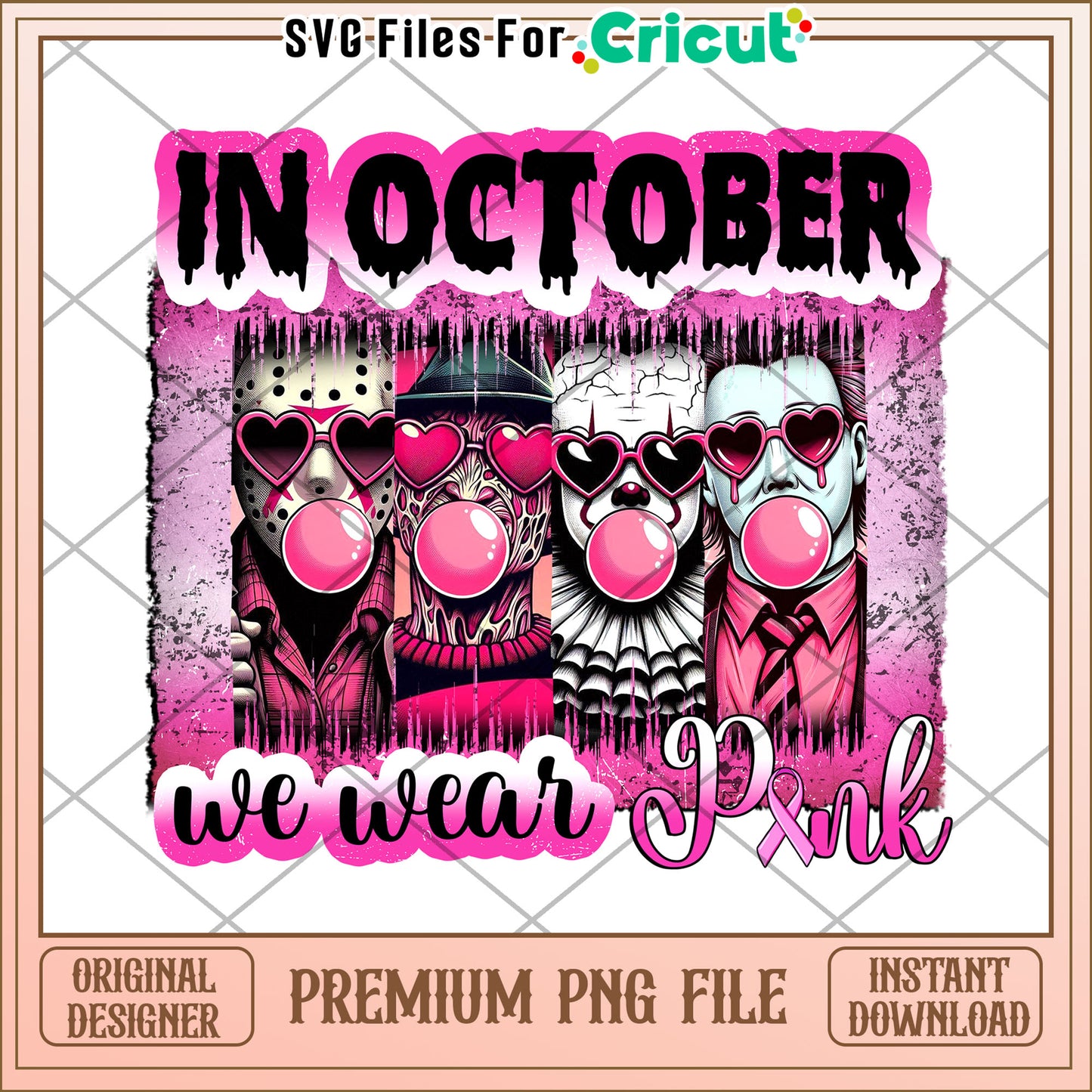 Pink october killers logo png, halloween jokes​ png, halloween drawings​ png