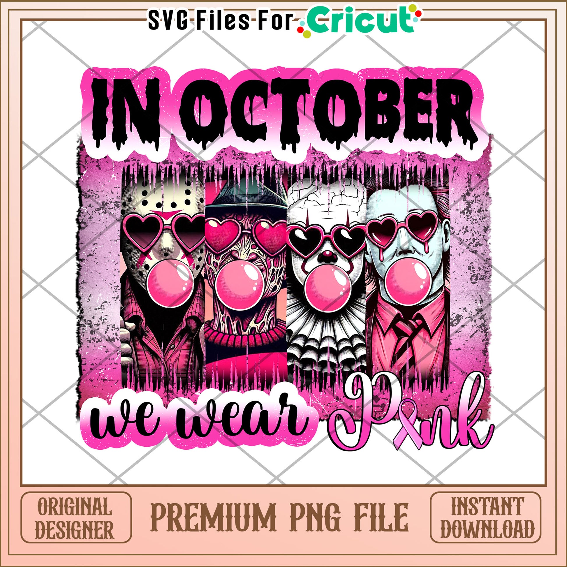 Pink october killers logo png, halloween jokes​ png, halloween drawings​ png