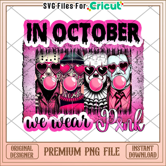 Pink october killers logo png, halloween jokes​ png, halloween drawings​ png