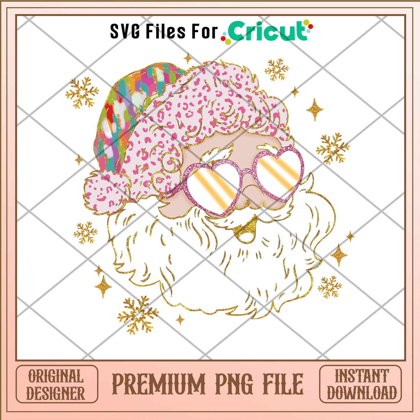 Pink santa claus png, christmas vibes png, pink christmas png