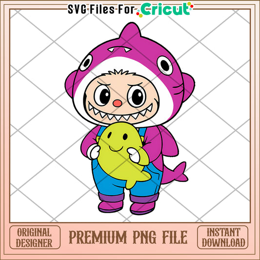 Pink shark labubu png, labubu amazon​​ png, pop mart labubu dolls​​ png