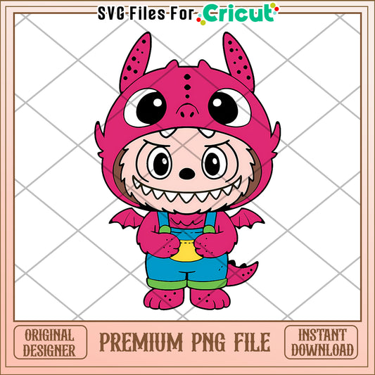 Pink toothless costume png, secret labubu​ png, labubu art​​​ png