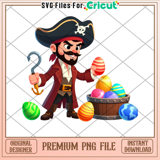 Pirate Easter Eggs PNG Cricut Design
