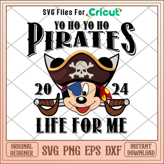 Mickey pirates life for me SVG design