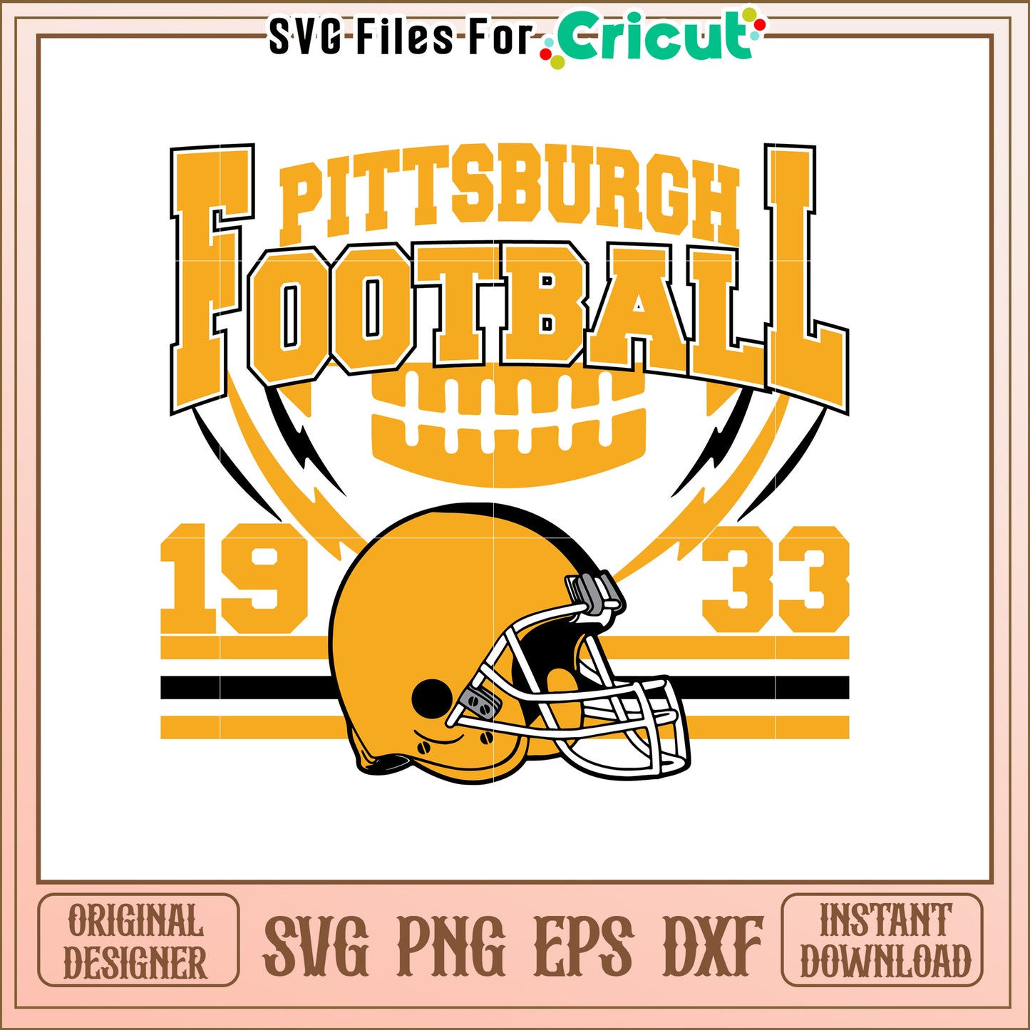 Pittsburgh Football Vintage SVG Design 1933 Style