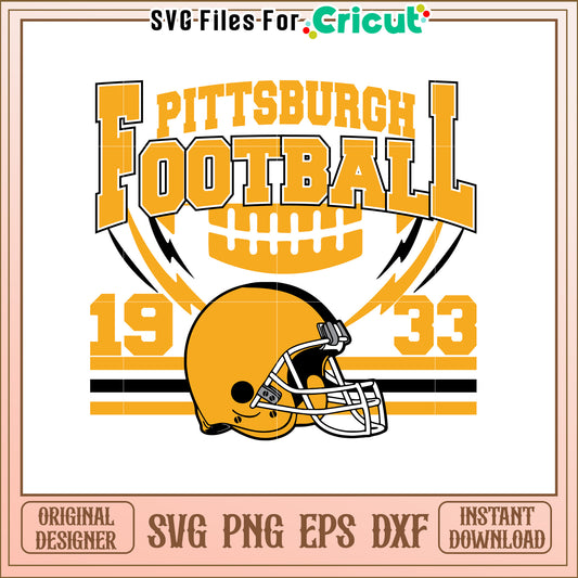 Pittsburgh Football Vintage SVG Design 1933 Style