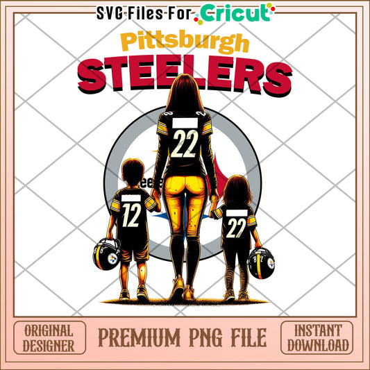 Pittsburgh Steelers Family Graphic Design, Premium PNG File Download
