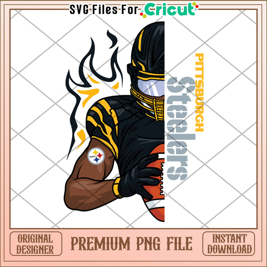 Pittsburgh Steelers Football Player PNG File, Perfect for Crafts