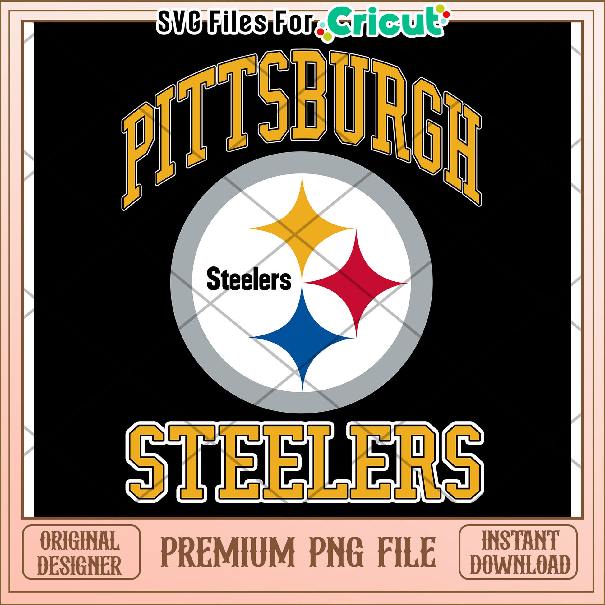 Pittsburgh Steelers Logo Design for Cricut, Premium PNG File Download