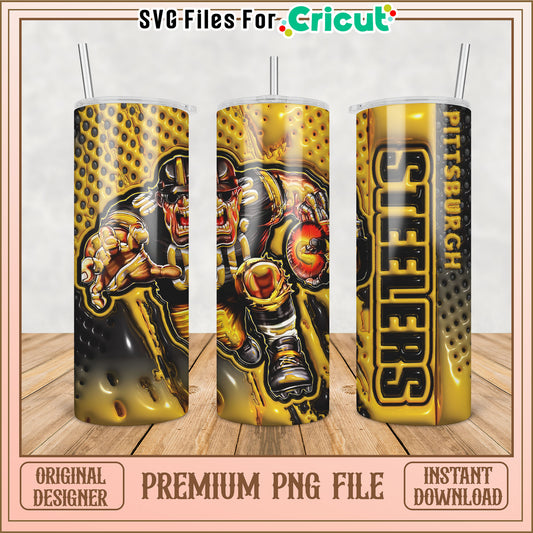 Pittsburgh Steelers Tumbler PNG Design