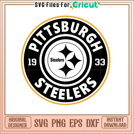 Pittsburgh Steelers Vintage Logo SVG Design File
