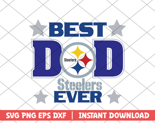 Pittsburgh Steelers best dad ever svg, Pittsburgh Steelers svg