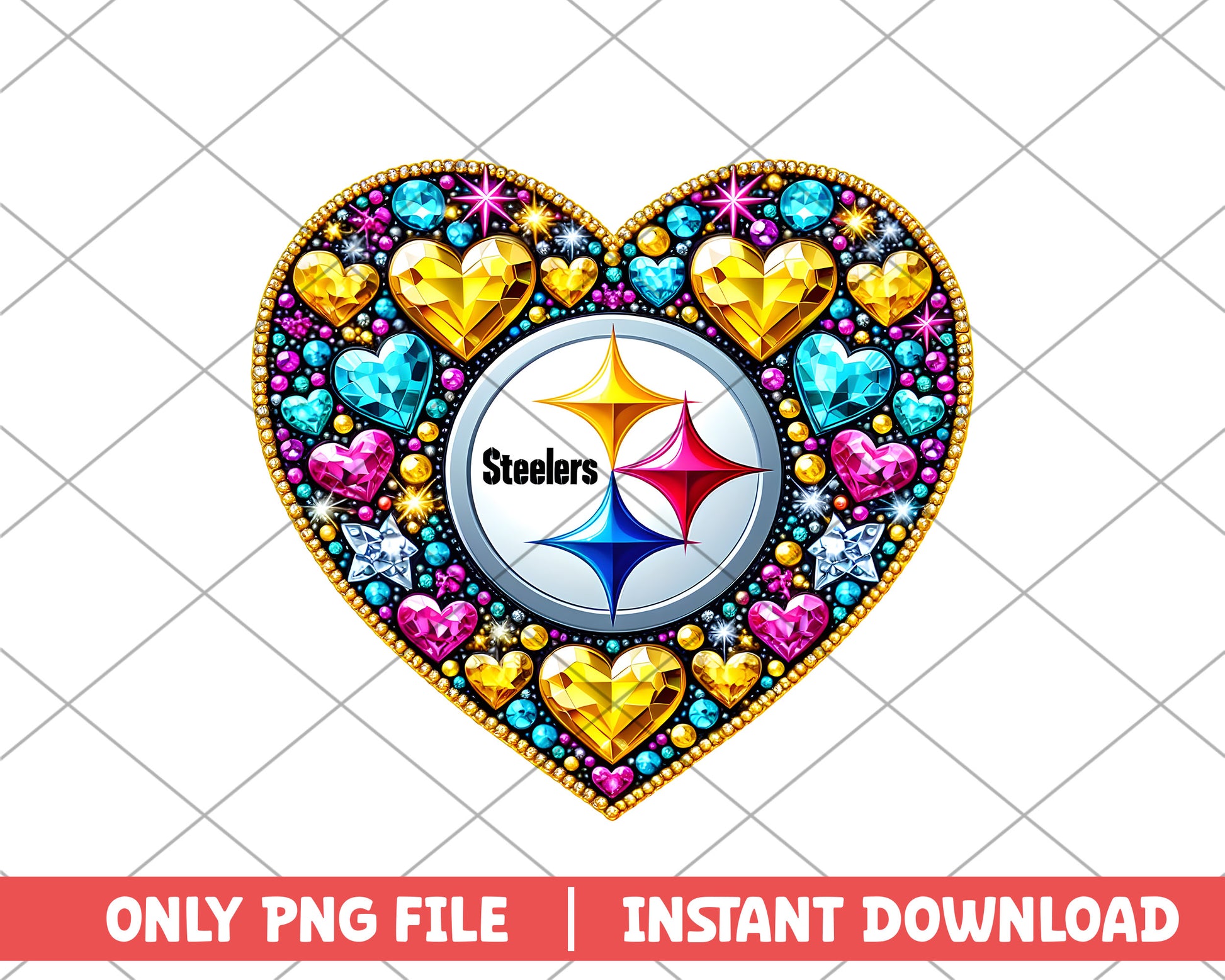 Pittsburgh Steelers in heart png, Pittsburgh Steelers png