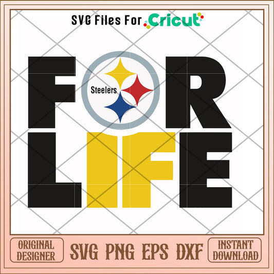 Pittsburgh Steelers for life svg, Steelers svg, new nfl svg