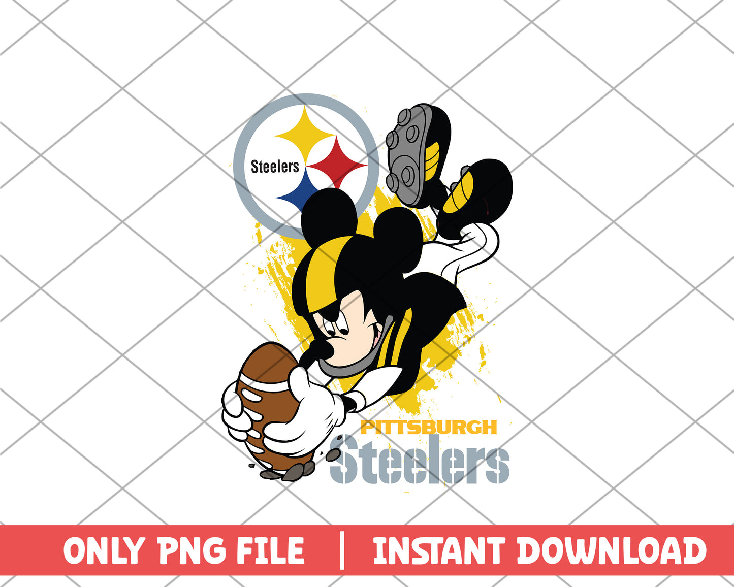 Pittsburgh steelers mickey touch down png, pittsburgh steelers png