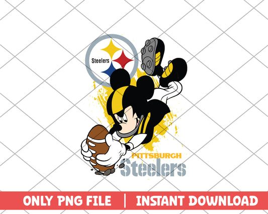 Pittsburgh steelers mickey touch down png, pittsburgh steelers png