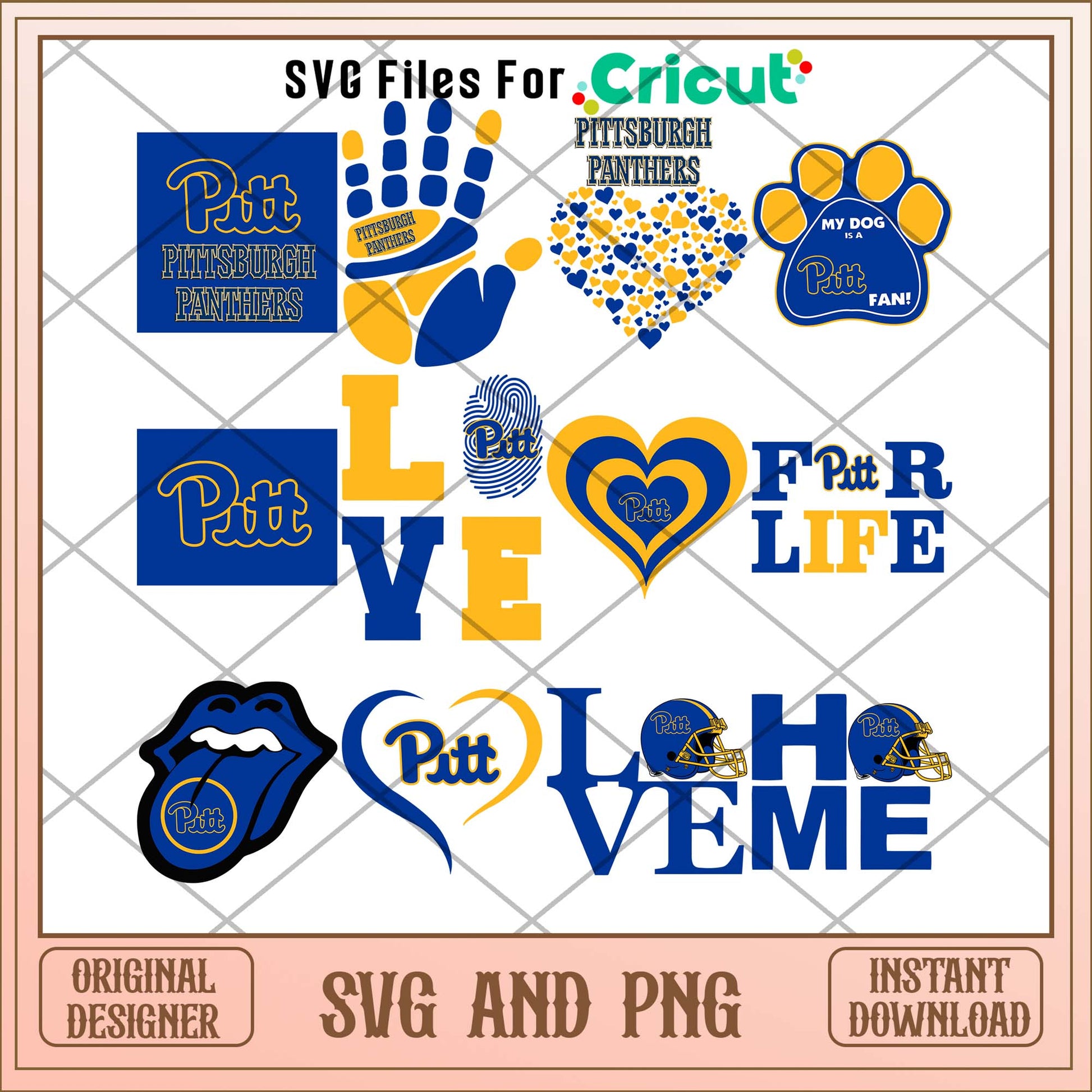 Pitts panthers love svg, Pitts panthers svg bundle, NCAA svg