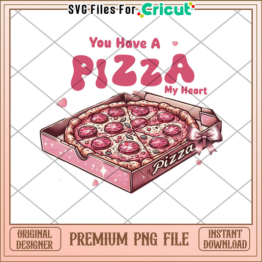 Pizza My Heart PNG Design Download