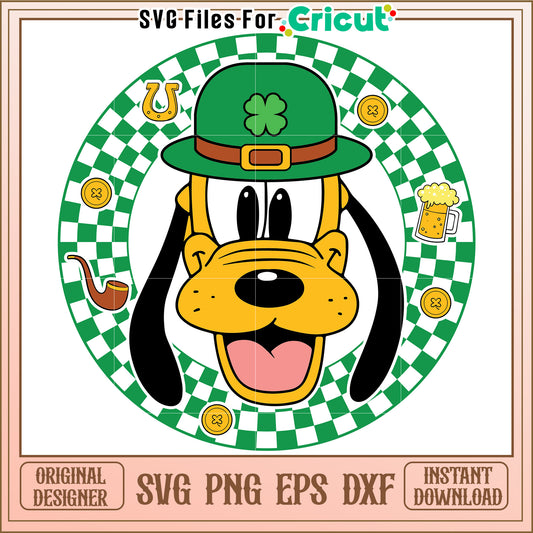 Playful St Patrick's Day SVG Design Featuring Cheerful Dog Character