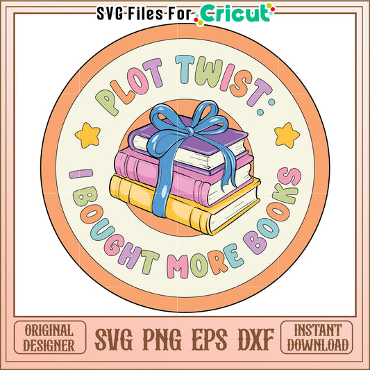 Plot Twist Book SVG Cut File Instant Download