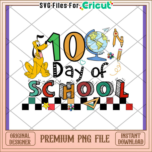 Pluto 10th Day of School PNG