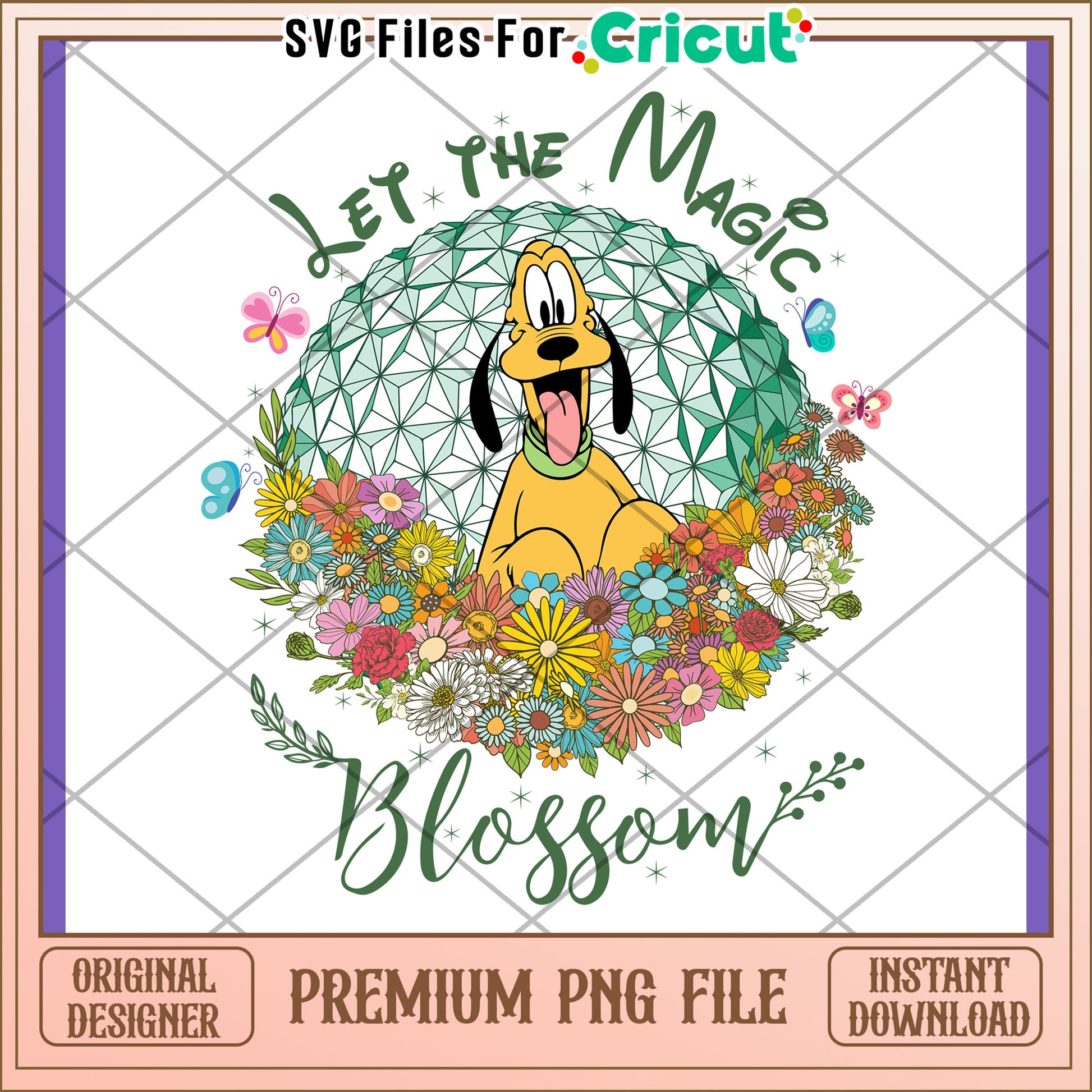 Pluto Floral PNG Let the Magic Blossom