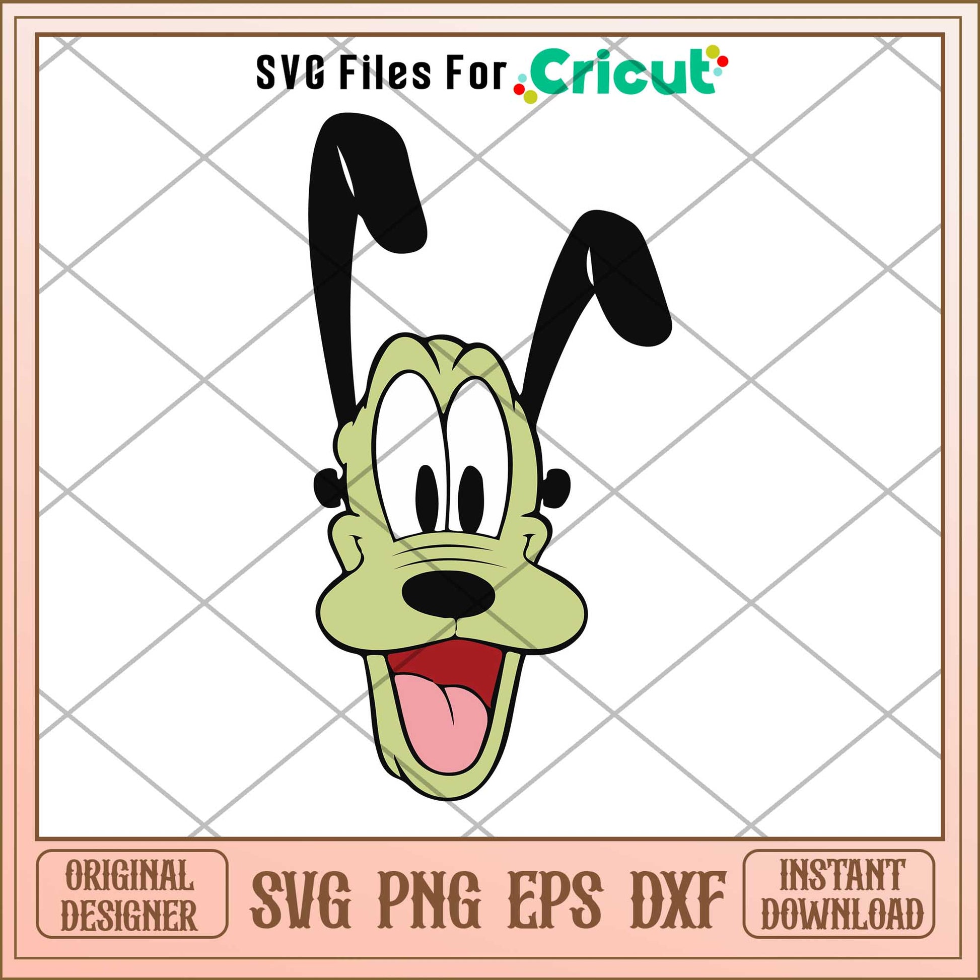 Pluto  Goof Cartoon Characters head svg, Disney characters svg, Digital Download