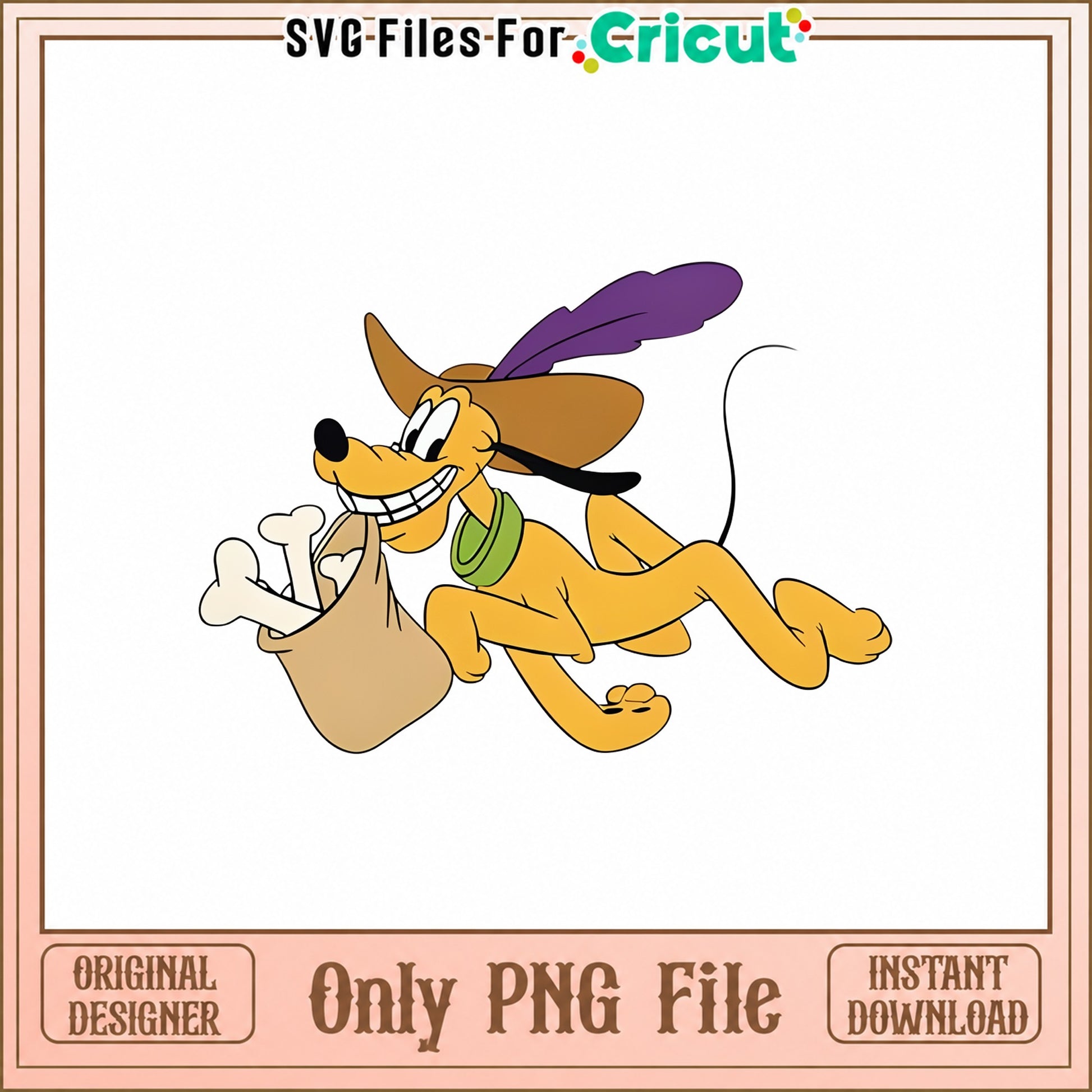 Pluto Disney PNG, Mickey Mouse Dog PNG, Cricut PNG File