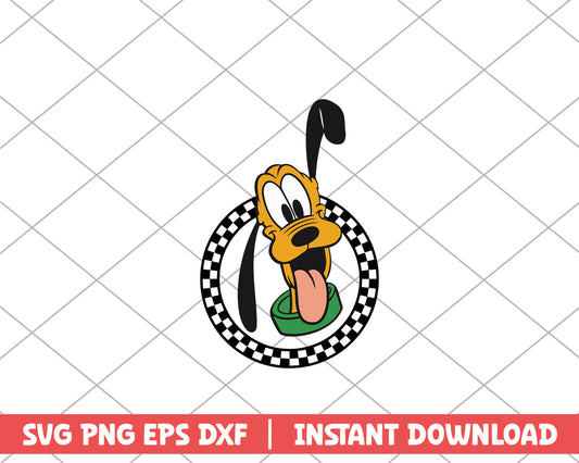 Pluto checkered disney svg