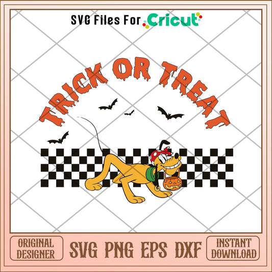 Pluto dog Trick or Treat Halloween svg, Disney characters svg, Digital Download