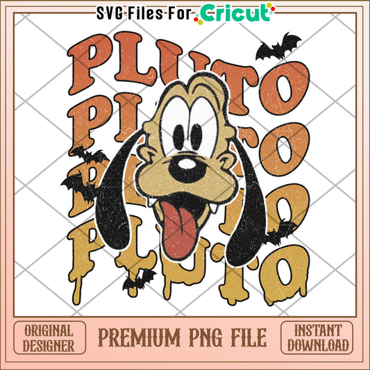 Pluto halloween png, halloween characters png, halloween time png
