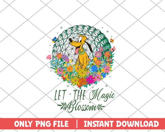 Pluto let the magic blossom disney png