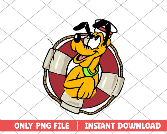 Pluto life vest disney png 