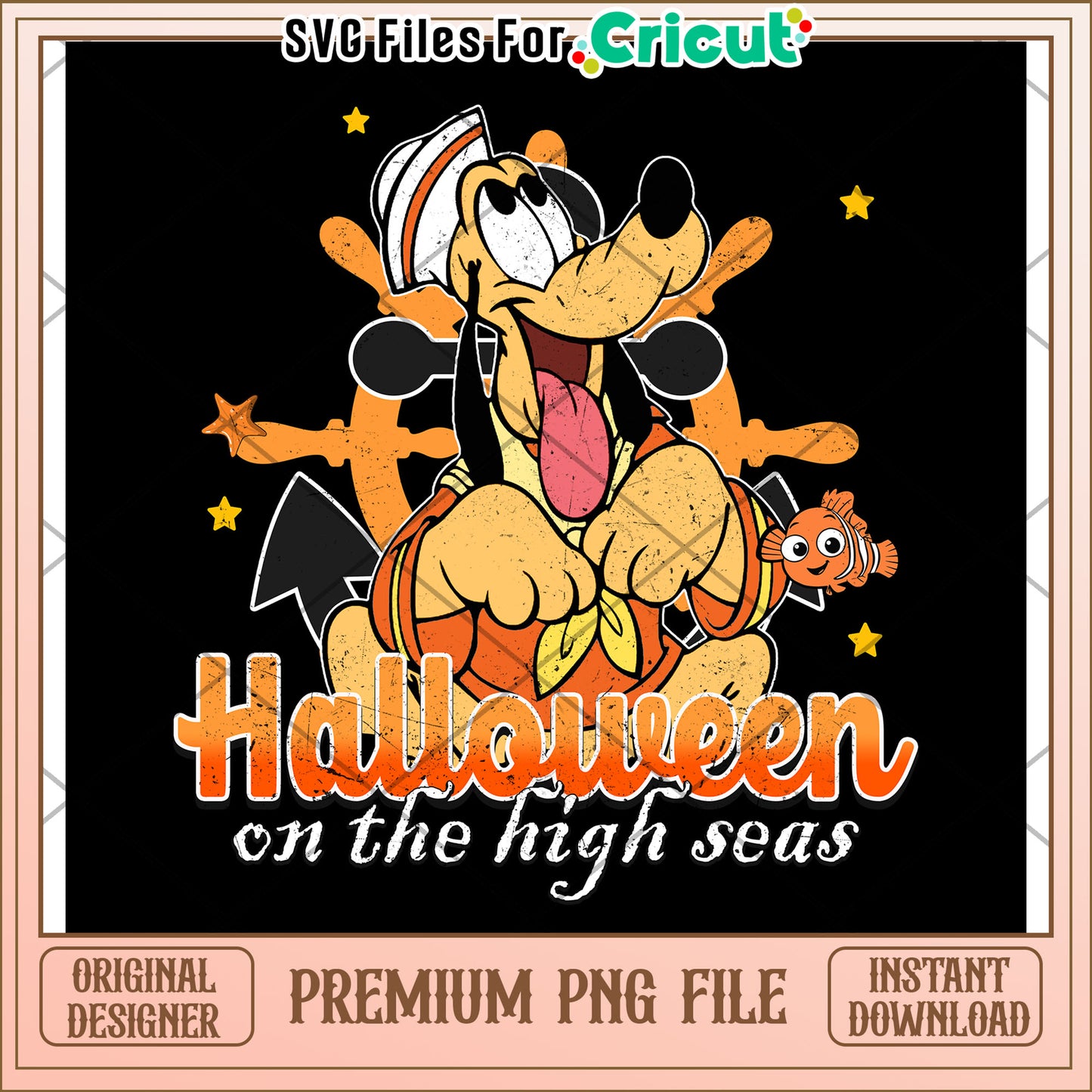 Pluto on the hight street png, hallow​​ png, halloween wallpaper​ png