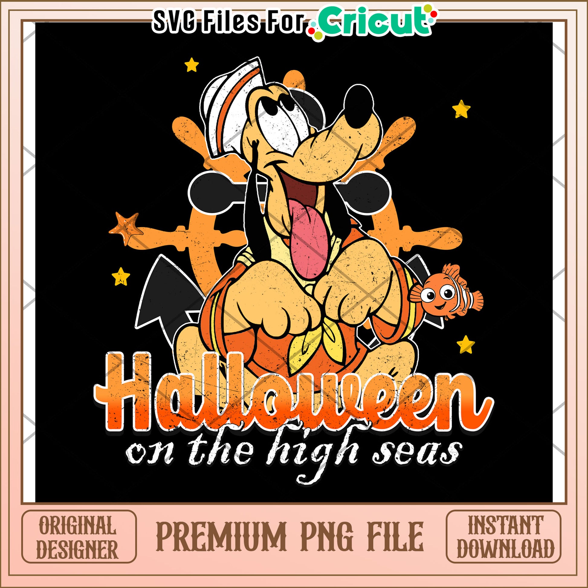 Pluto on the hight street png, hallow​​ png, halloween wallpaper​ png