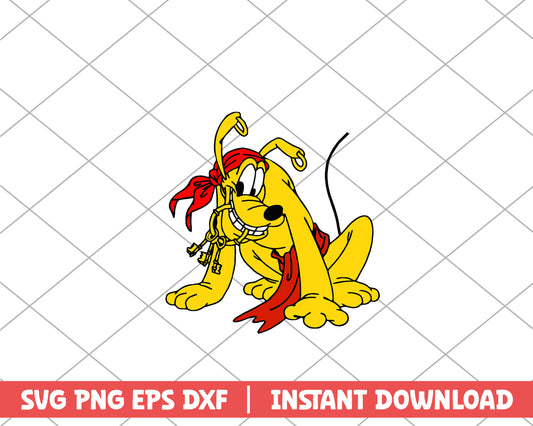 Pluto pirate disney svg