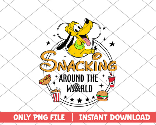 Pluto snaking around the world disney png
