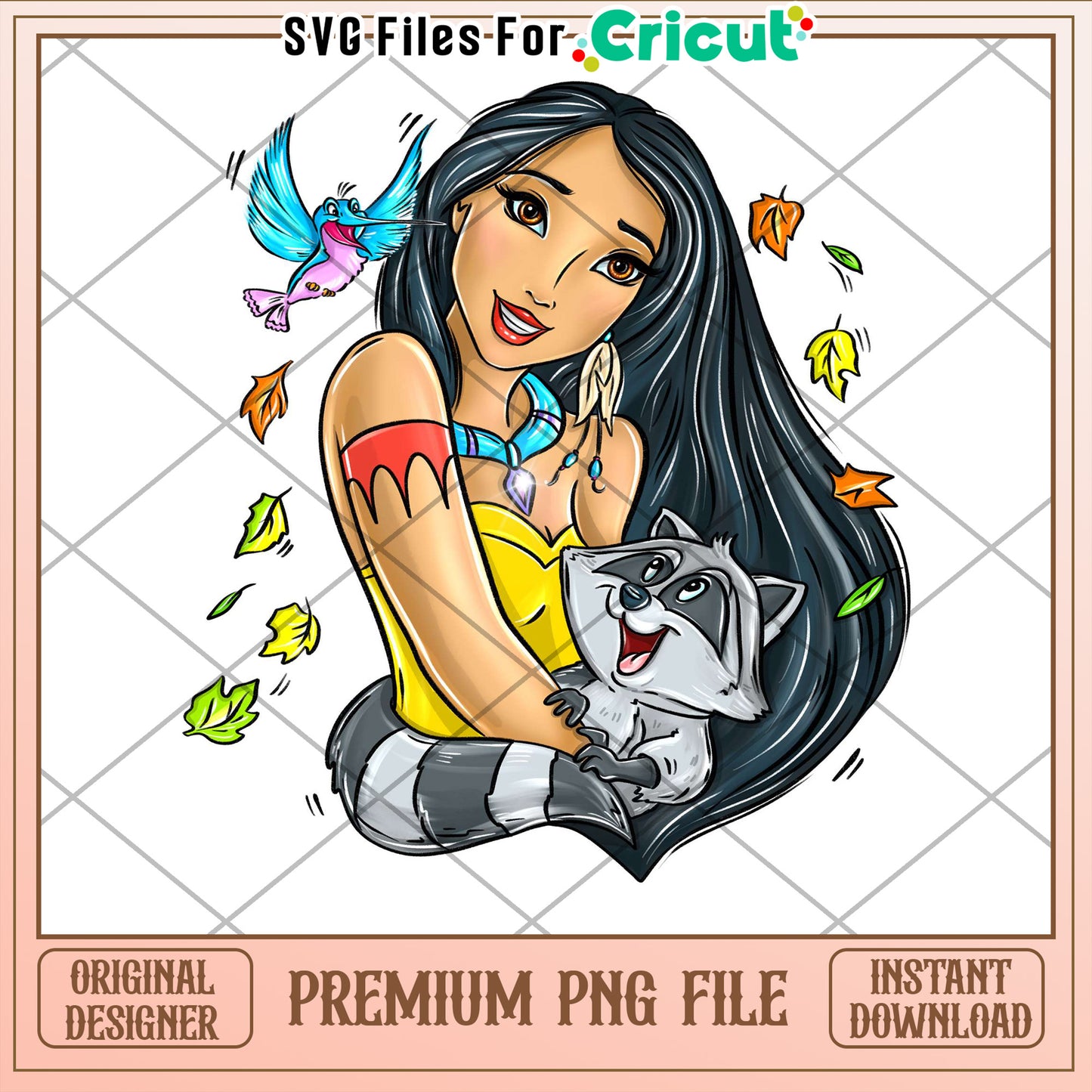 Pocahontas PNG Sublimation Design