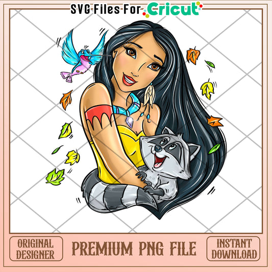 Pocahontas PNG Sublimation Design